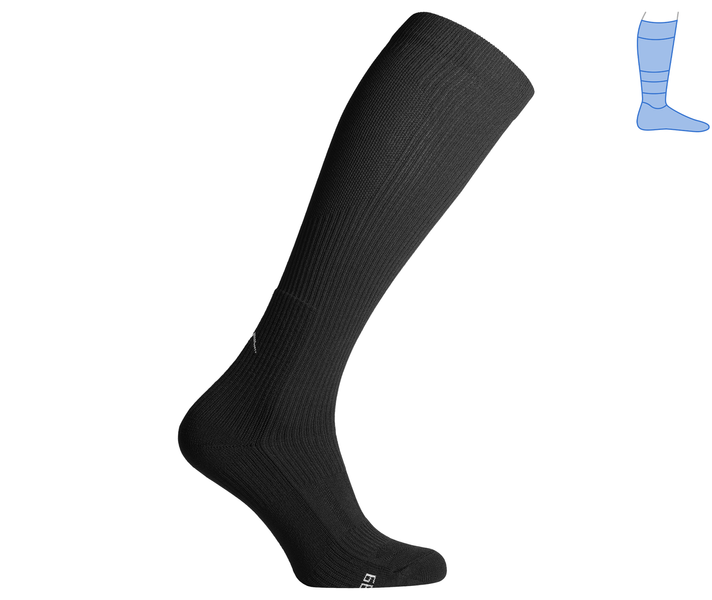 Compression protective knee socks "LongDry" demi-season black S 36-39