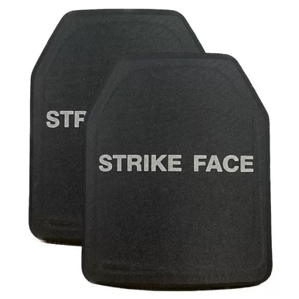 Комплект бронепластин захисту Tarkus Guard Tactical Strike Face 1165 Threat Level 4 (IV) Чорний (Black)