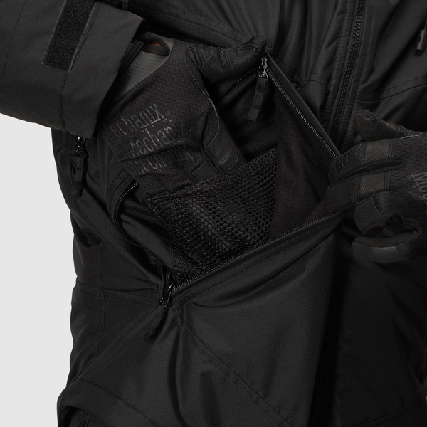 Tactical winter jacket UATAC Basic Black Membrane Climashield Apex L