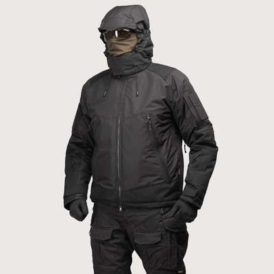 Tactical winter jacket UATAC Black Membrane Climashield Apex L