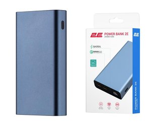 Акумулятор портативний літій-іонний Power Bank 2E 24000мА&#183;год, 100Вт, PD, QC, Blue Steel