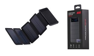 Акумулятор портативний літій-іонний Power Bank 2E Solar 8000мА&#183;год, вбудований LED-ліхтар, чорний