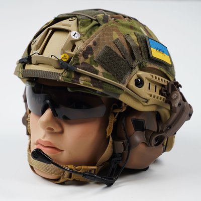 Set tactical helmet fast + active headphones + mount + cover