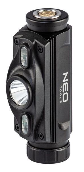 Ліхтар налобний акумуляторний Neo Tools, 2000мА•год, 1000лм, 10Вт, 6 функцій освітлення +червоне та блакитне світло, IP20