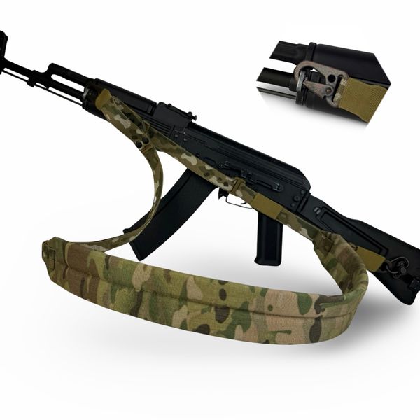 RAGNAROK three-point weapon belt with a wide shoulder strap "KRAKEN" carbine Multicam